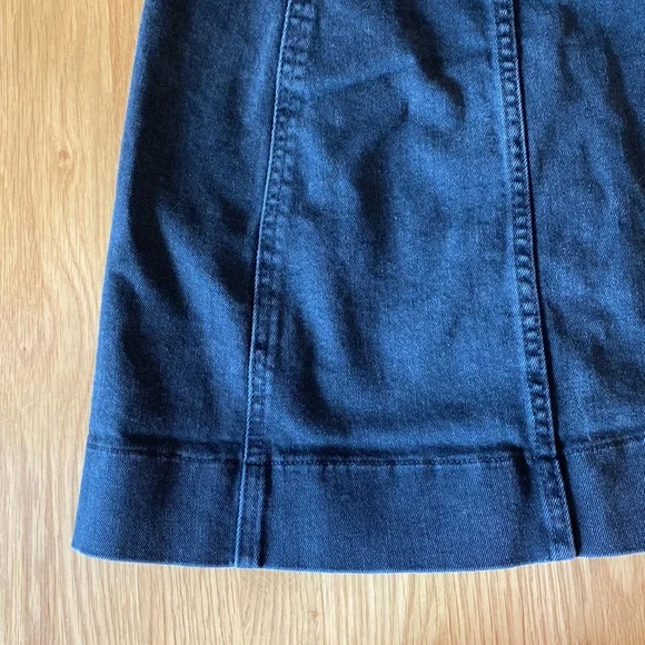 Madewell Metropolis Snap Black Denim Skirt - Picture 9 of 11